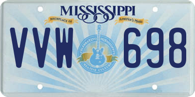 MS license plate VVW698