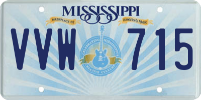 MS license plate VVW715