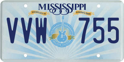 MS license plate VVW755