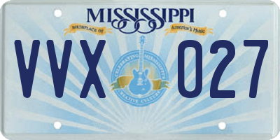 MS license plate VVX027