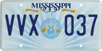 MS license plate VVX037