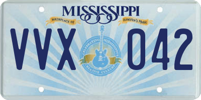 MS license plate VVX042