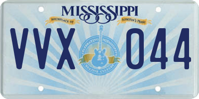 MS license plate VVX044