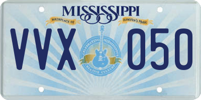 MS license plate VVX050