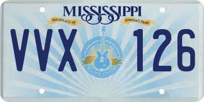 MS license plate VVX126
