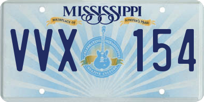 MS license plate VVX154