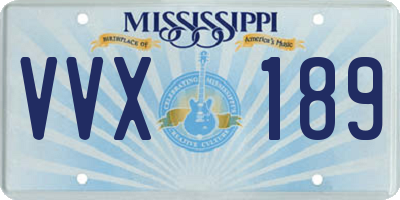 MS license plate VVX189