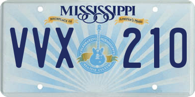 MS license plate VVX210