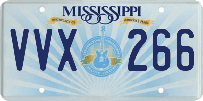 MS license plate VVX266