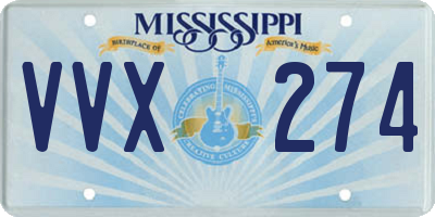 MS license plate VVX274