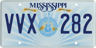MS license plate VVX282