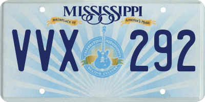 MS license plate VVX292