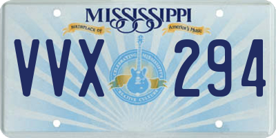 MS license plate VVX294