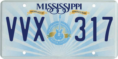 MS license plate VVX317