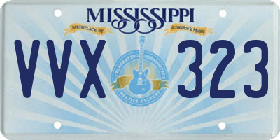 MS license plate VVX323
