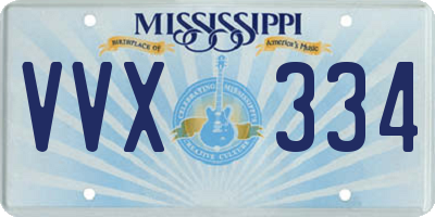 MS license plate VVX334