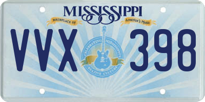 MS license plate VVX398