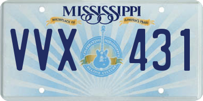 MS license plate VVX431