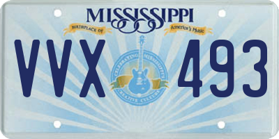 MS license plate VVX493