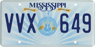MS license plate VVX649