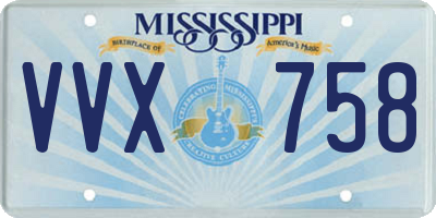 MS license plate VVX758