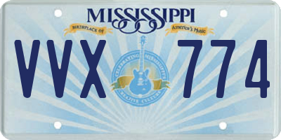 MS license plate VVX774