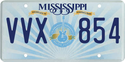 MS license plate VVX854
