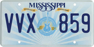 MS license plate VVX859