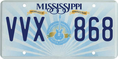 MS license plate VVX868