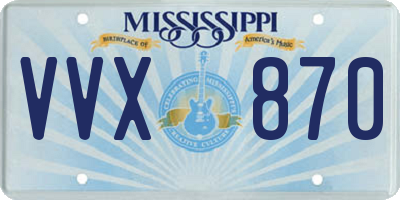 MS license plate VVX870