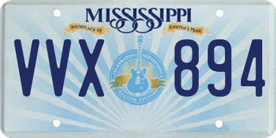 MS license plate VVX894