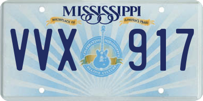 MS license plate VVX917