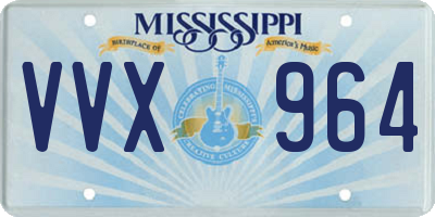MS license plate VVX964
