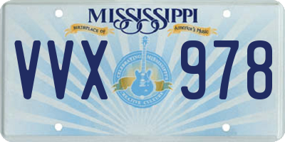MS license plate VVX978