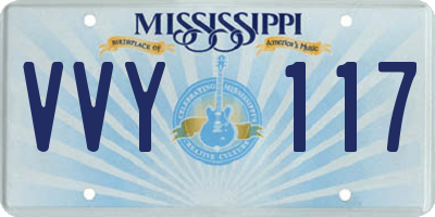 MS license plate VVY117