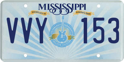MS license plate VVY153
