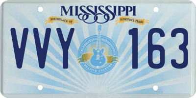MS license plate VVY163