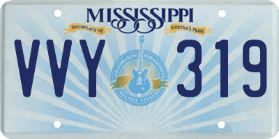 MS license plate VVY319