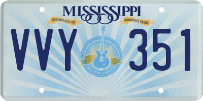 MS license plate VVY351