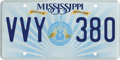 MS license plate VVY380