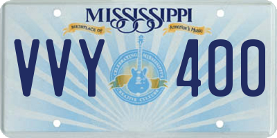MS license plate VVY400