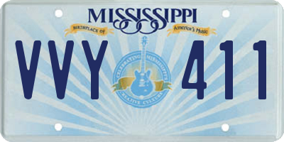 MS license plate VVY411