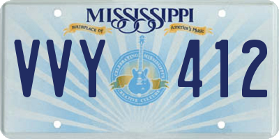 MS license plate VVY412