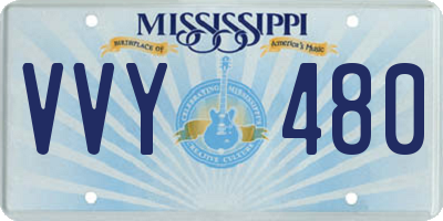 MS license plate VVY480