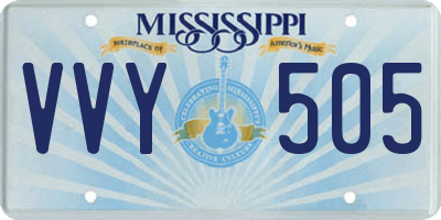 MS license plate VVY505