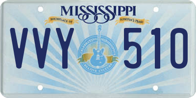 MS license plate VVY510