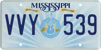 MS license plate VVY539