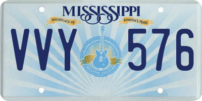 MS license plate VVY576