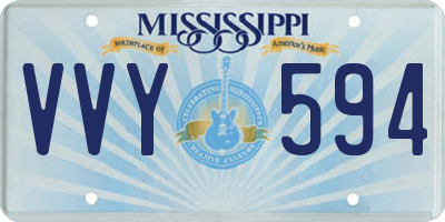 MS license plate VVY594