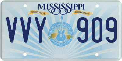MS license plate VVY909